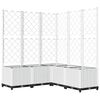 vidaXL Vaso/floreira jardim c/ treli&ccedil;a 120x120x136 cm PP branco