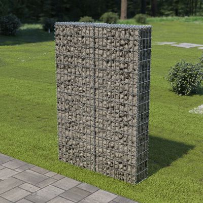 vidaXL Muro gabião com tampas aço galvanizado 100x20x150 cm