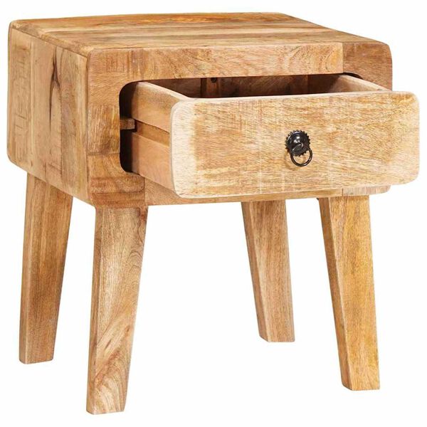 vidaXL Mesa de apoio Castanho 40 x 32 x 46 cm Madeira de manga maciça