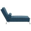 vidaXL Chaise lounge de massagem com rolo veludo azul