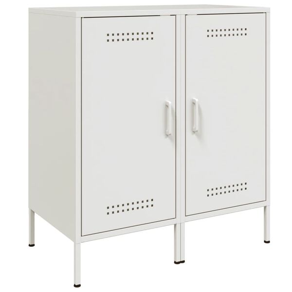 vidaXL Aparadores 2 pcs 36x39x79 cm a&ccedil;o branco