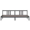 vidaXL Estrutura de cama 200x200 cm madeira maciça cinzento