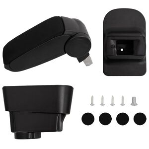 vidaXL Apoio de bra&ccedil;o de carro 11x35x(32-49) cm ABS preto