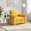 vidaXL Poltrona 100x77x82 cm tecido corduroy amarelo-claro