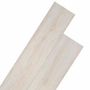 vidaXL Pranchas de Piso Branco 5,26 m&sup2; 18 unid. PVC
