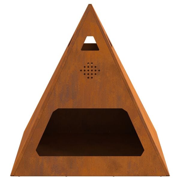 vidaXL Fire Pit Castanho 50 x 50 x 51 cm Aço corten