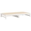 vidaXL Sofá-cama de puxar 2x(90x200) cm pinho maciço branco