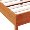VidaXL Cama sem colch&atilde;o 140x190 cm pinho maci&ccedil;o castanho-mel