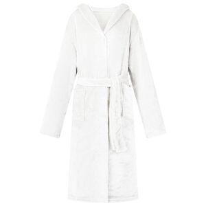 vidaXL Roup&atilde;o com Capuz Branco S Flanela