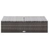 vidaXL 2 pcs conjunto lounge de jardim c/ almofadões vime PE cinzento