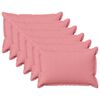vidaXL Capa almofada 6 pcs HOUTEN Rosa 50 x 75 cm Linho Sint&eacute;tico