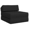 vidaXL Sof&aacute; Cama Dobr&aacute;vel Preto 60 x 70 x 41 cm Tecido