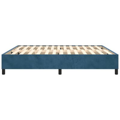 vidaXL Estrutura de cama 200x200 cm veludo azul-escuro