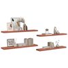 vidaXL Prateleira de Parede 4 pcs Vermelho 120 x 23,5 x 4 cm