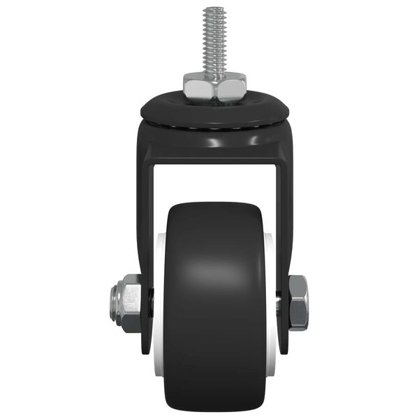 vidaXL Rod&iacute;zio Girat&oacute;rio 12 pcs Preto 40,4 x 40,4 x 19,7 mm