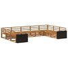 vidaXL Conjunto de Sof&aacute;s para Exterior 9 pcs Natural