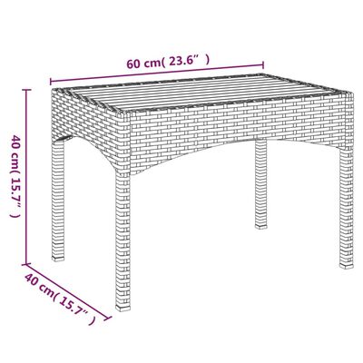 vidaXL Poltronas de jardim reclináveis 2 pcs com mesa vime PE cinza