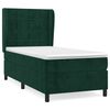 vidaXL Cama com molas/colch&atilde;o 80x200 cm veludo verde-escuro