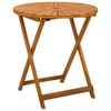 vidaXL Mesa de Jardim Dobr&aacute;vel Natural &Oslash;70 x 75 cm