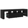 vidaXL Gabinete para TV 2 pcs Carvalho Preto 200 x 36,5 x 40 cm