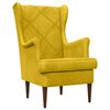 vidaXL poltrona Amarelo Veludo