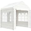 VidaXL Gazebo com telhado 2,28x2,23x2,69 m polietileno branco