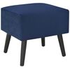 vidaXL Mesa-de-cabeceira 40x35x40 cm veludo azul