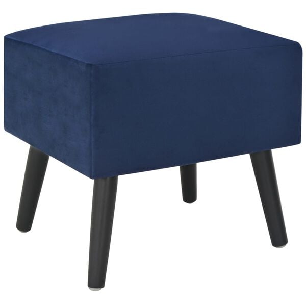 vidaXL Mesa-de-cabeceira 40x35x40 cm veludo azul