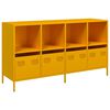 vidaXL Aparador 135x39x73,5 cm a&ccedil;o laminado a frio amarelo mostarda