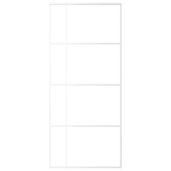 vidaXL Porta deslizante em vidro ESG e alumínio 90x205 cm branco