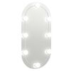 vidaXL Espelho com luzes LED 80x40 cm vidro oval