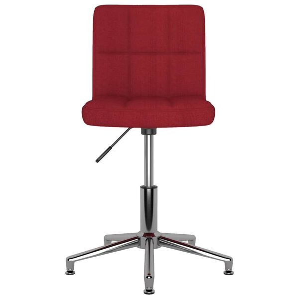 vidaXL Cadeiras de jantar girat&oacute;rias 2 pcs tecido vermelho tinto