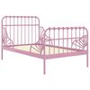 vidaXL Estrutura de cama extensível em metal rosa 80x130/200 cm