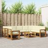 vidaXL Conjunto de Sof&aacute;s para Exterior 10 pcs Natural e Creme