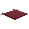 vidaXL Cadeiras jardim c/ almofad&otilde;es vermelho tinto 8 pcs teca maci&ccedil;a