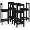 vidaXL 5 pcs conjunto de bar pinho maci&ccedil;o preto