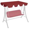 vidaXL Toldo suplente p/ baloiço de jardim vermelho tinto