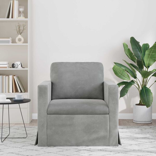 vidaXL Sof&aacute; Cinzento-claro