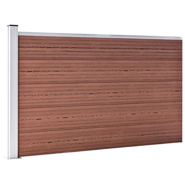 vidaXL Painel de veda&ccedil;&atilde;o para jardim 175x105 cm WPC castanho