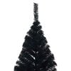 vidaXL &Aacute;rvore de Natal Artificial Pr&eacute;-iluminada Preto 210 cm PVC