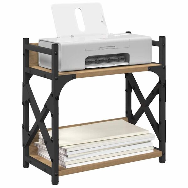 vidaXL Suporte para Impressora Carvalho Artesanal 40 x 20 x 40 cm