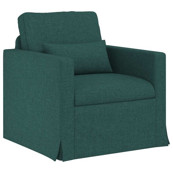 vidaXL Sof&aacute; 2 pcs Verde Escuro 158 x 78 x 80 cm tecido