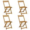 vidaXL Cadeiras de jardim dobr&aacute;veis 4 pcs Natural 40 x 53 x 80 cm
