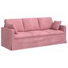 vidaXL Sof&aacute; 2 pcs Rosa Dimens&otilde;es gerais: 198 x 78 x 80 cm (L x P x A)
