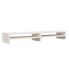 vidaXL Suporte para monitor 100x24x13 cm pinho maci&ccedil;o branco