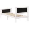 vidaXL Estrutura da cama Branco e cinza claro 75 x 190 cm