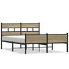 vidaXL Estrutura cama s/ colch&atilde;o derivados de madeira carvalho sonoma