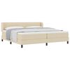 vidaXL Cama Box com cabeceira Creme 200 x 200 cm tecido