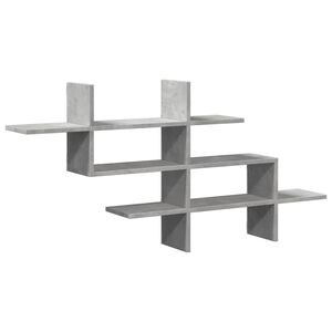 vidaXL Prateleira parede 124,5x18x60,5 cm deriv. madeira cinza cimento