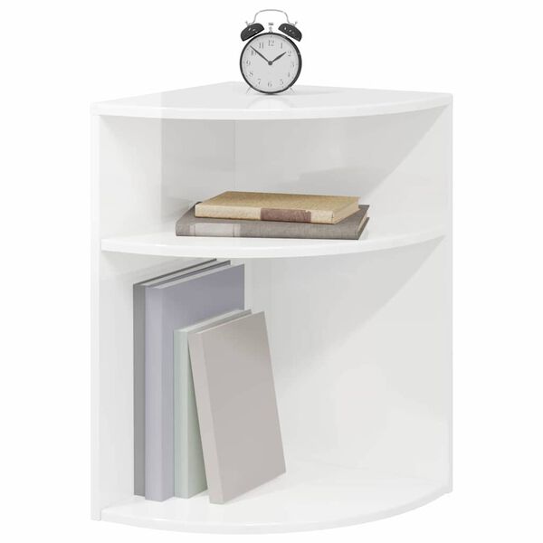 vidaXL Mesa de apoio Branco Brilhante 39,7 x 39,7 x 60 cm